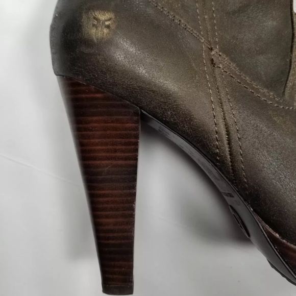Frye Harlow Distressed Boots Sz 10M Leather Tall - Picture 8 of 8